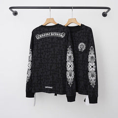 Chrome Hearts All-Over Gothic Script Pattern Long Sleeve (Black)