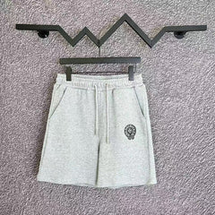 Chrome Hearts Light Gray Horseshoe Logo Sweatshorts