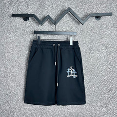 Chrome Hearts Black Multi-Cross & Logo Sweatshorts