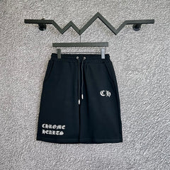Chrome Hearts Black Cross & Bottom Script Sweatshorts