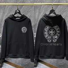 Chrome Hearts Classic Horseshoe Logo Hoodie (Black)
