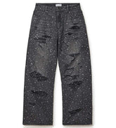 Vale Forever Rain Rhinestone Denim Jeans Black
