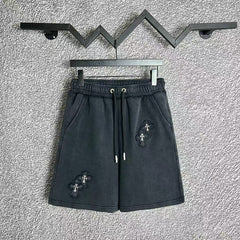 Chrome Hearts Black Scattered Cross Patch Sweatshorts
