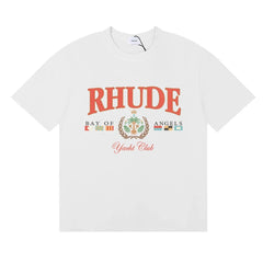 RHUDE "Bay of Angels Yacht Club" Graphic Print T-Shirt - White