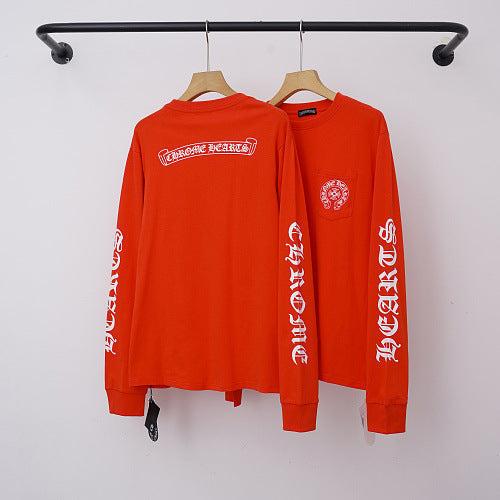 Chrome Hearts Gothic Script Logo Long Sleeve (Red)