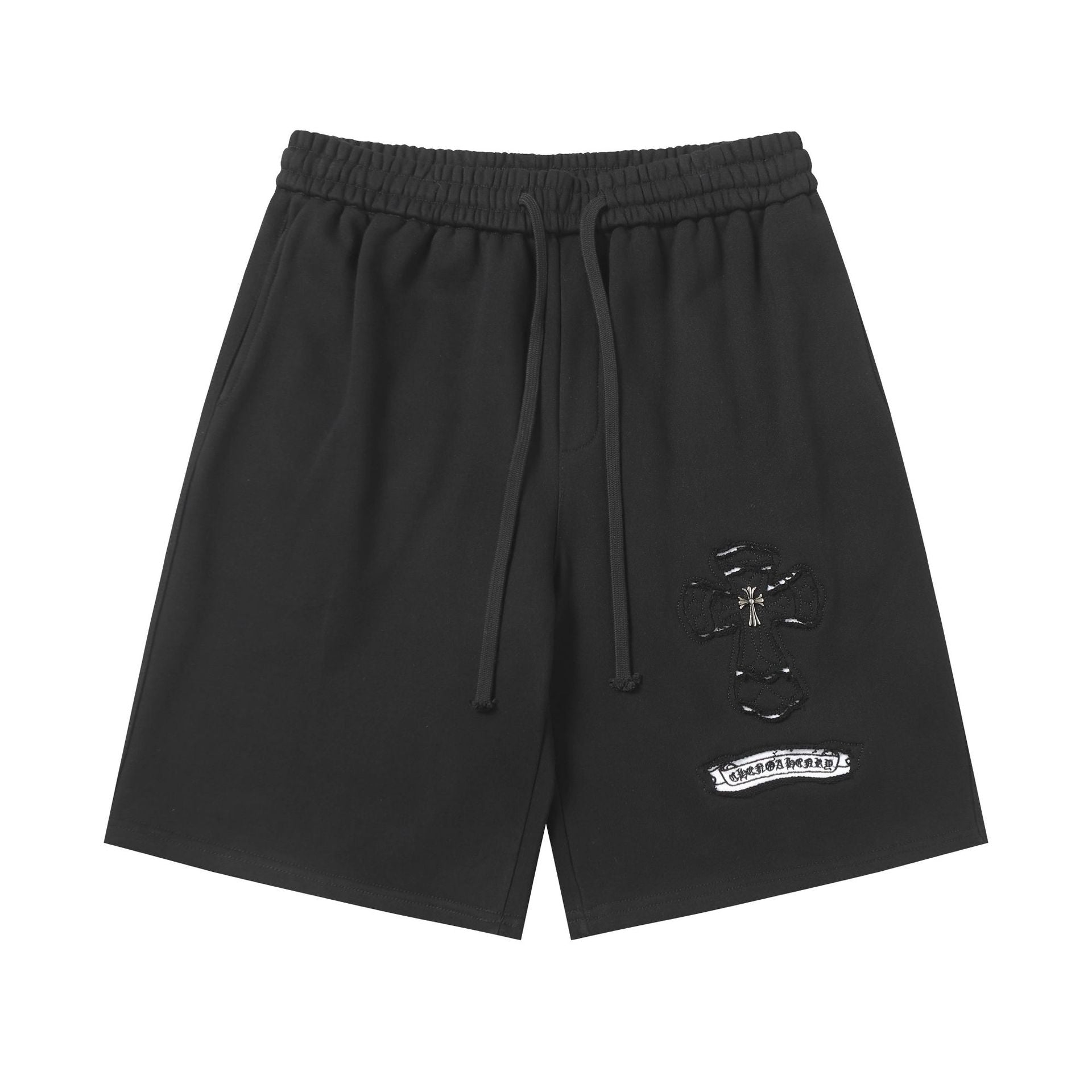 Chrome Hearts Black Drawstring Logo Sweatshorts