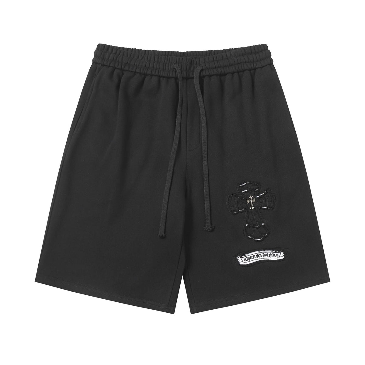Chrome Hearts Black Drawstring Logo Sweatshorts