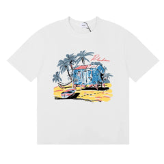 RHUDE Island Graphic Print T-Shirt - White