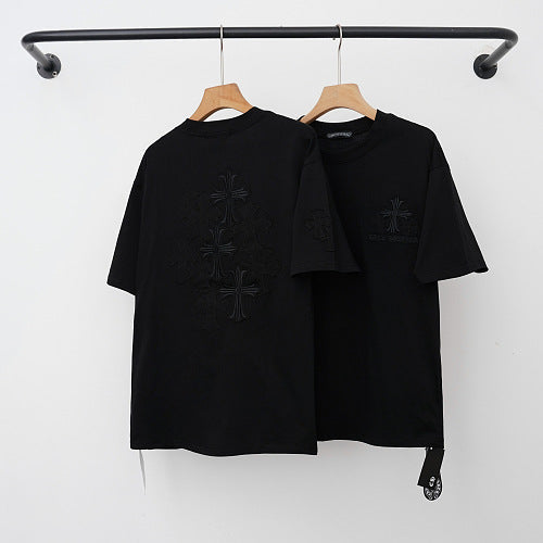 Chrome Hearts Tonal Element Monogram Short Sleeve T-Shirt (Black)