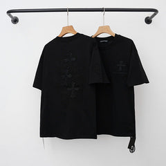 Chrome Hearts Tonal Element Monogram Short Sleeve T-Shirt (Black)