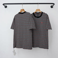Chrome Hearts Dark Monogram Striped Short Sleeve T-Shirt