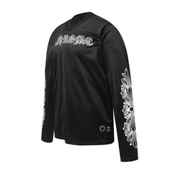Chrome Hearts Gothic Script & Floral Vine Long Sleeve Jersey (Black)