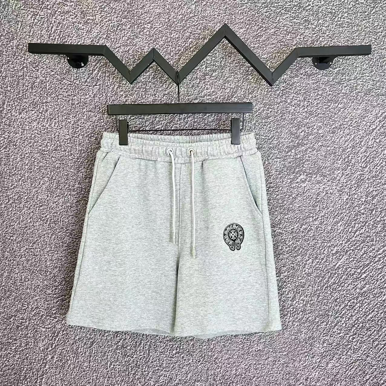 Chrome Hearts Light Gray Horseshoe Logo Sweatshorts