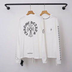 Chrome Hearts Circle Cross & Sleeve Emblem Long Sleeve (White)
