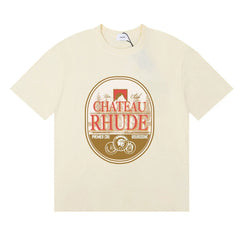 RHUDE Chateau Graphic Print T-Shirt - Cream
