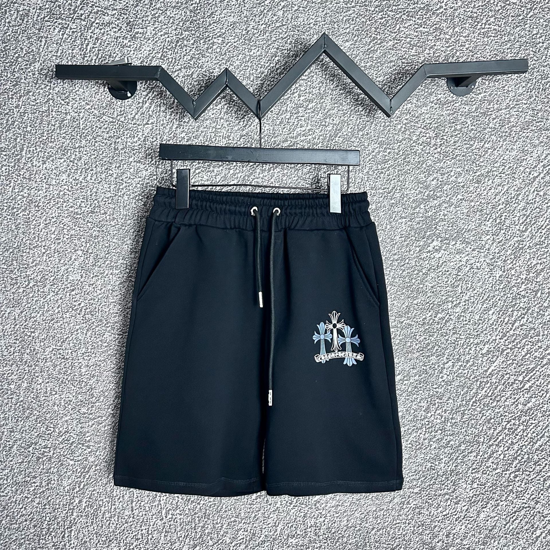 Chrome Hearts Black Multi-Cross & Logo Sweatshorts