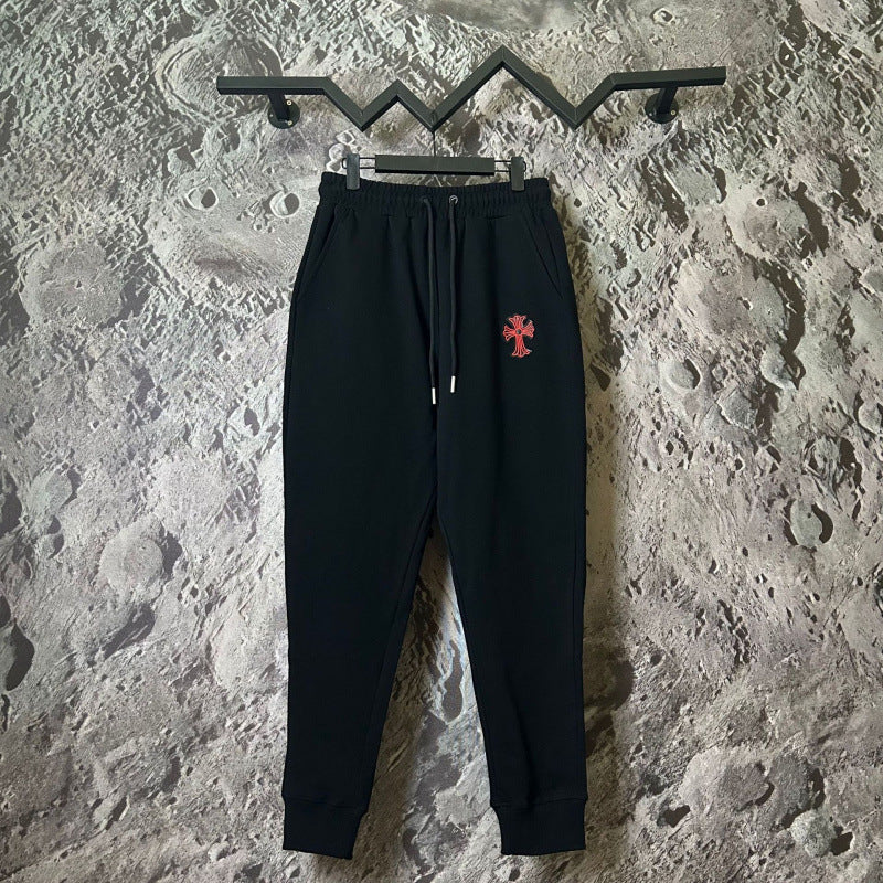Chrome Hearts Red Cross Applique Lounge Pants (Black)
