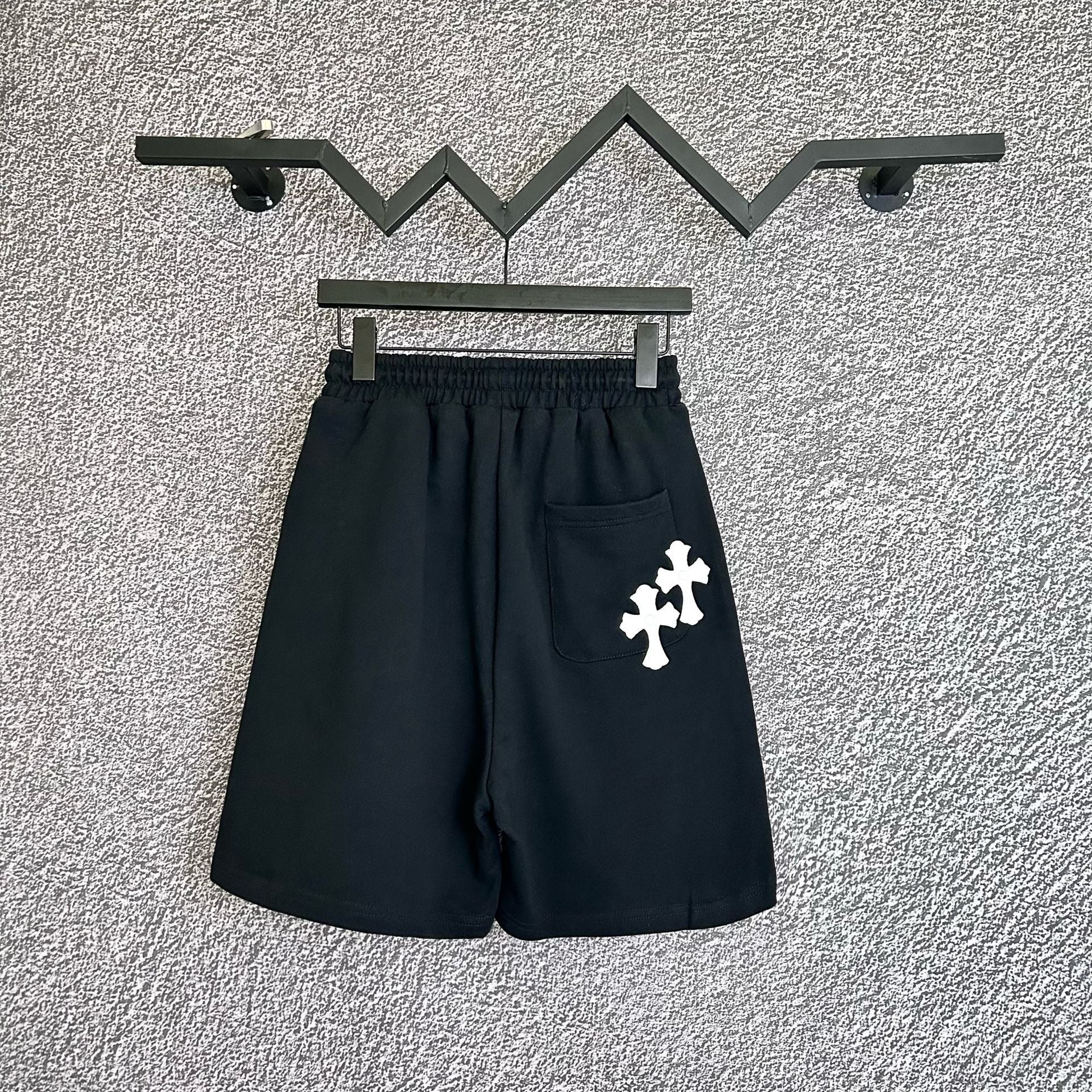 Chrome Hearts Black & White Cross Patch Sweatshorts