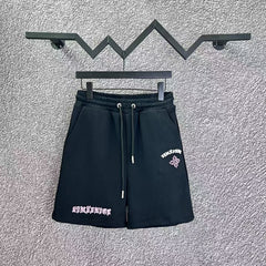 Chrome Hearts Black & Pink Cross Patch Script Sweatshorts