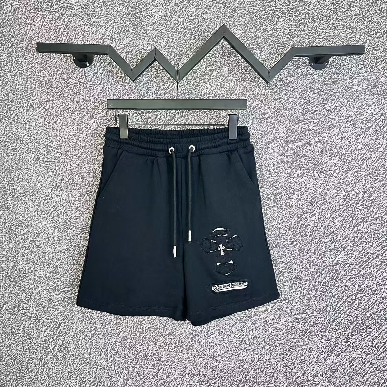 Chrome Hearts Black Graphic Patch Sweatshorts