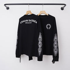Chrome Hearts Back Script Banner & Sleeve Long Sleeve (Black)