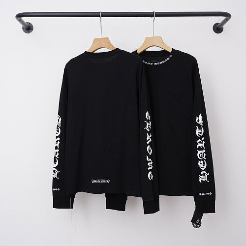 Chrome Hearts Gothic Script Collar & Sleeve Long Sleeve (Black)