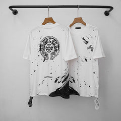 Chrome Hearts Paint Splatter Horseshoe & Cross T-Shirt (White)