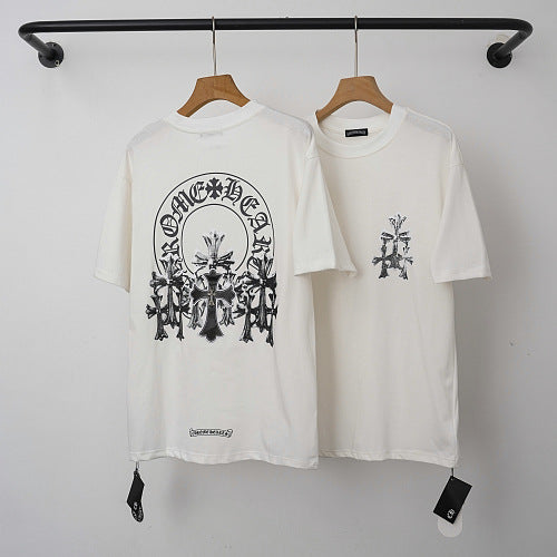 Chrome Hearts Arch Multi-Cross Horseshoe Short Sleeve T-Shirt (White)