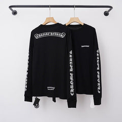 Chrome Hearts Back Script Banner & Sleeve Long Sleeve (Black)