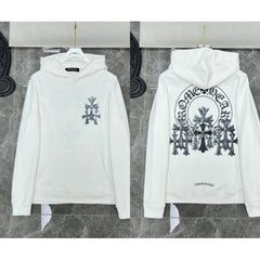 Chrome Hearts Multiple Cross & Horseshoe Hoodie (White)