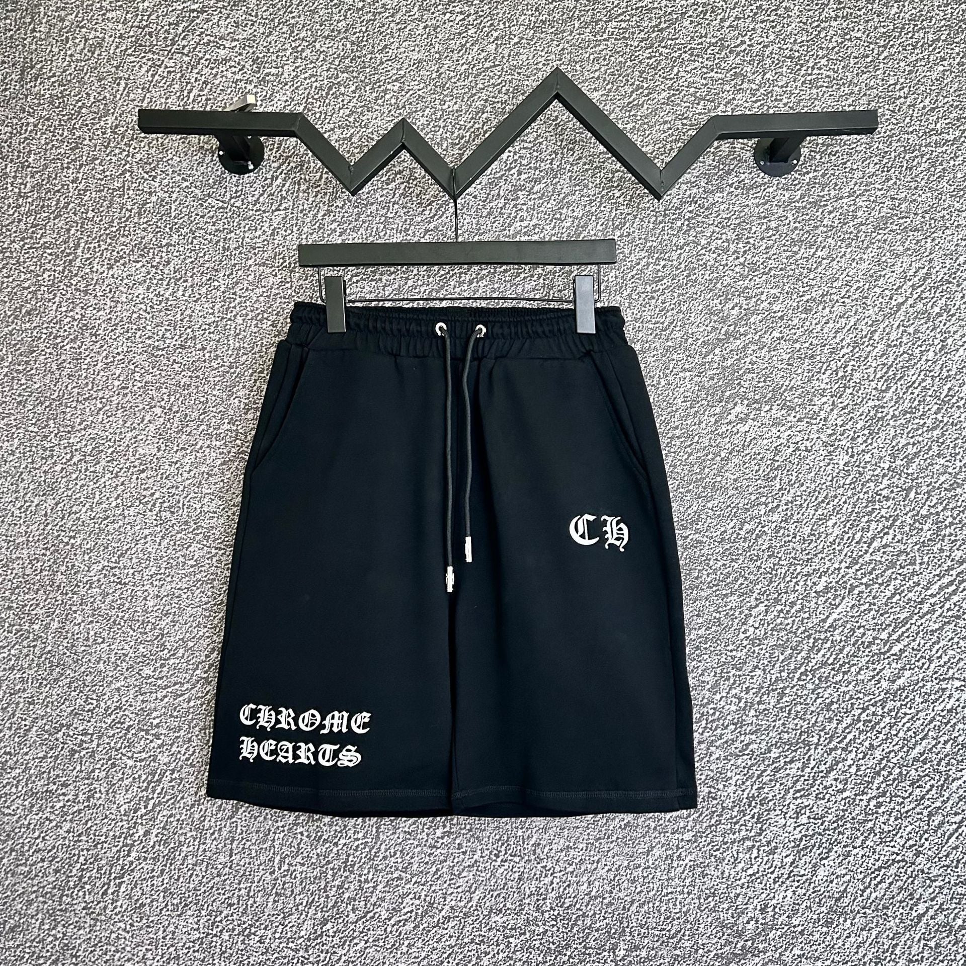 Chrome Hearts Black Cross & Bottom Script Sweatshorts