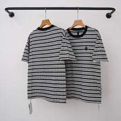Chrome Hearts Monogram Striped Short Sleeve T-Shirt (Black/White)