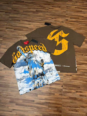 Godspeed Vintage Warrior Graphic T-Shirt – Brown